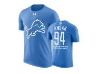 Men Detroit Lions Ezekiel Ansah #94 Powder Blue Father Day Gift With Message T-Shirt