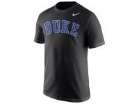 Men Duke Blue Devils Nike Wordmark T-Shirt - Black