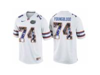 Men Florida Gators #74 Jack Youngblood White With Portrait Print College Football Jersey