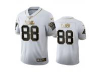 Men Greg Olsen Panthers White 100th Season Golden Edition Jersey