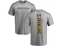 Men Hockey Nashville Predators #64 Mikael Granlund Backer Ash T-Shirt