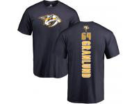 Men Hockey Nashville Predators #64 Mikael Granlund Backer Navy Blue T-Shirt