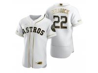 Men Houston Astros Josh Reddick Nike White Golden Edition Jersey
