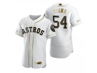 Men Houston Astros Roberto Osuna Nike White Golden Edition Jersey