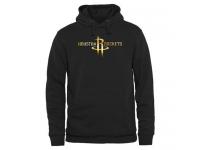 Men Houston Rockets Gold Collection Pullover Hoodie Black