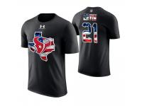Men Houston Texans Tyler Ervin #21 Stars and Stripes 2018 Independence Day American Flag T-Shirt