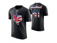 Men Houston Texans Zach Cunningham #41 Stars and Stripes 2018 Independence Day American Flag T-Shirt
