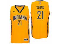 Men Indiana Pacers #21 Thaddeus Young 2016 Alternate Gold New Swingman Jersey