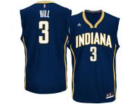 Men Indiana Pacers George Hill adidas Navy Blue Replica Jersey