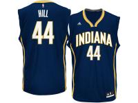 Men Indiana Pacers Solomon Hill adidas Navy Blue Replica Jersey