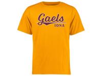 Men Iona College Gaels American Classic T-Shirt - Gold