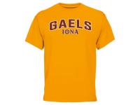 Men Iona College Gaels Proud Mascot T-Shirt - Gold