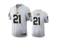 Men Jabrill Peppers Giants White 100th Season Golden Edition Jersey