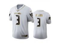 Men Jameis Winston Buccaneers White 100th Season Golden Edition Jersey