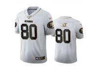 Men Jerry Rice 49ers White 100th Season Golden Edition Jersey