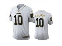 Men Jimmy Garoppolo 49ers White 100th Season Golden Edition Jersey