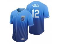 Men Kansas City Royals Jorge Soler Royal Fade Nike Jersey