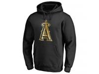 Men Los Angeles Angels of Anaheim Gold Collection Pullover Hoodie Black