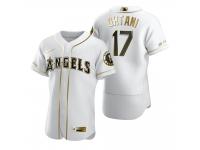 Men Los Angeles Angels Shohei Ohtani Nike White Golden Edition Jersey