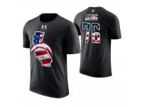 Men Los Angeles Chargers Russell Okung #76 Stars and Stripes 2018 Independence Day American Flag T-Shirt
