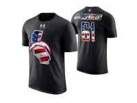 Men Los Angeles Chargers Scott Quessenberry #61 Stars and Stripes 2018 Independence Day American Flag T-Shirt