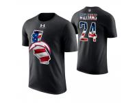 Men Los Angeles Chargers Trevor Williams #24 Stars and Stripes 2018 Independence Day American Flag T-Shirt
