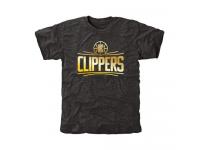 Men Los Angeles Clippers Gold Collection Tri-Blend T-Shirt Black