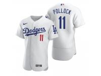 Men Los Angeles Dodgers A.J. Pollock Nike White 2020 Jersey