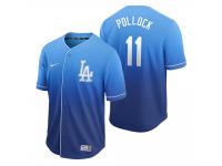 Men Los Angeles Dodgers A.J. Pollock Royal Fade Nike Jersey