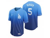 Men Los Angeles Dodgers Corey Seager Royal Fade Nike Jersey