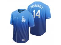 Men Los Angeles Dodgers Enrique Hernandez Royal Fade Nike Jersey
