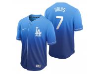 Men Los Angeles Dodgers Julio Urias Royal Fade Nike Jersey