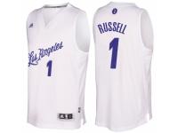 Men Los Angeles Lakers #1 D'Angelo Russell 2016 Christmas Day White NBA Swingman Jersey