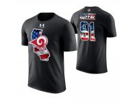 Men Los Angeles Rams Kevin Greene #91 Stars and Stripes 2018 Independence Day American Flag Retired Player T-Shirt