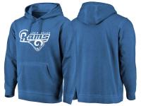 Men Los Angeles Rams Navy White Logo Shadow Washed Pullover Hoodie