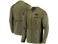 Men Los Angeles Rams Nike Salute to Service Sideline Hybrid Full-Zip Jacket C Olive