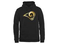 Men Los Angeles Rams Pro Line Black Gold Collection Pullover Hoodie