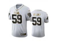 Men Luke Kuechly Panthers White 100th Season Golden Edition Jersey