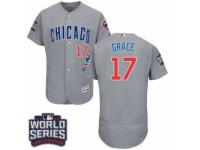 Men Majestic Chicago Cubs #17 Mark Grace Grey 2016 World Series Bound Flexbase Authentic Collection MLB Jersey