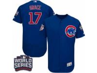 Men Majestic Chicago Cubs #17 Mark Grace Royal Blue 2016 World Series Bound Flexbase Authentic Collection MLB Jersey