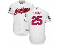 Men Majestic Cleveland Indians #25 Jim Thome White 2016 World Series Bound Flexbase Authentic Collection MLB Jersey