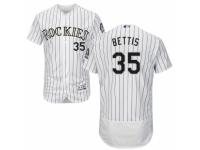 Men Majestic Colorado Rockies 35 Chad Bettis White Flexbase Authentic Collection MLB Jerseys