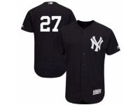 Men Majestic New York Yankees #27 Giancarlo Stanton Navy Blue Flexbase Authentic Collection MLB Jersey