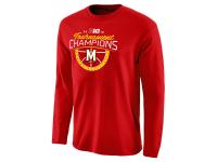 Men Maryland Terrapins 2016 Big Ten Women Basketball Conference Champions Long Sleeve T-Shirt - Red