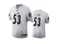 Men Maurkice Pouncey Steelers White 100th Season Golden Edition Jersey