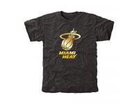 Men Miami Heat Gold Collection Tri-Blend T-Shirt Black