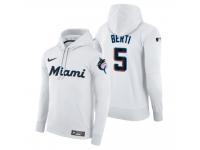 Men Miami Marlins Jon Berti Nike White Home Hoodie