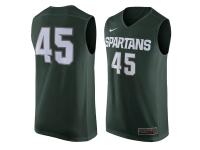 Men Michigan State Spartans #45 Nike Replica Basketball Jersey - Green