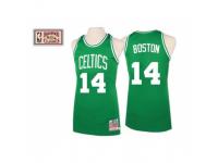 Men Mitchell and Ness Boston Celtics #14 Bob Cousy Swingman Green Throwback NBA Jersey