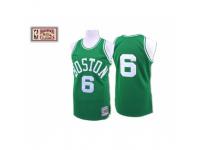 Men Mitchell and Ness Boston Celtics #6 Bill Russell Swingman Green Throwback NBA Jersey